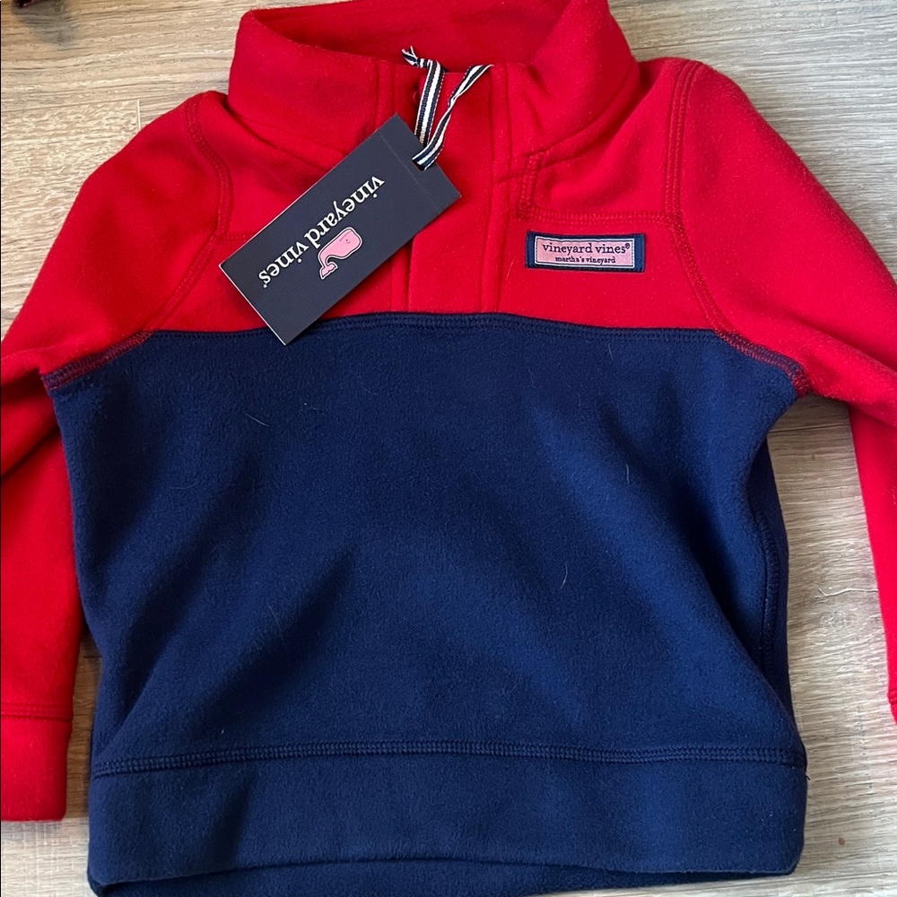 Vineyard Vines Kids Red and Navy Sweatshirt